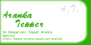 aranka tepper business card